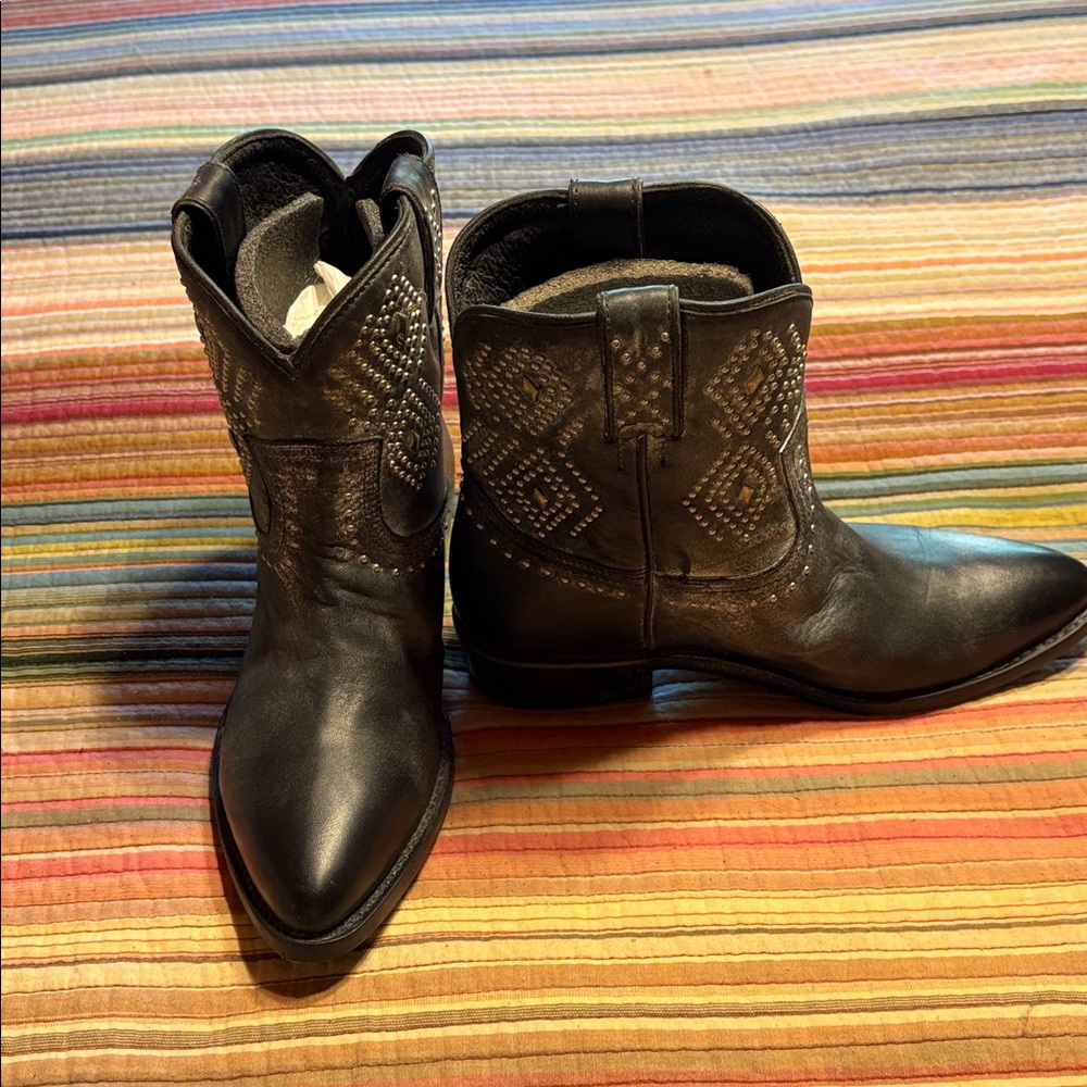 Frye Studded Boots. Size 8. Antiqued Black.